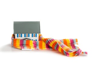 Model of a House with Scarf