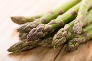 Asparagus on Wooden Background