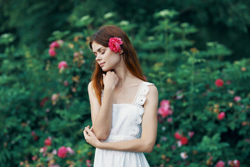 woman with beautiful skin looking at camera