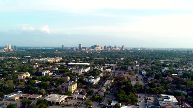 4K Aerial Drone Footage of Downtown Houston Texas