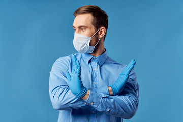 young doctor in a mask