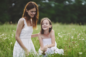 mother and daughter in the park