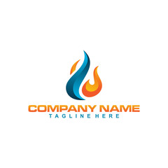 Fire and Water Logo Design Inspiration