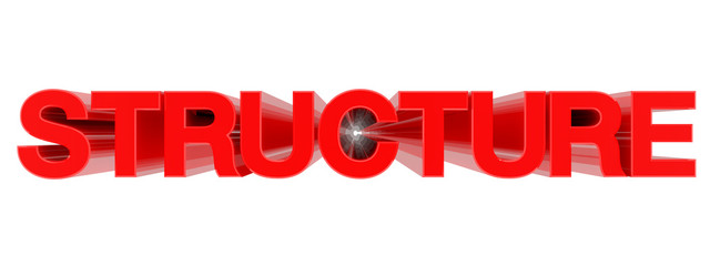 STRUCTURE word on white background illustration 3D rendering