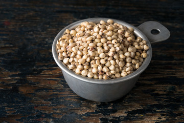 Sorghum Seeds in a Measuring Cup
