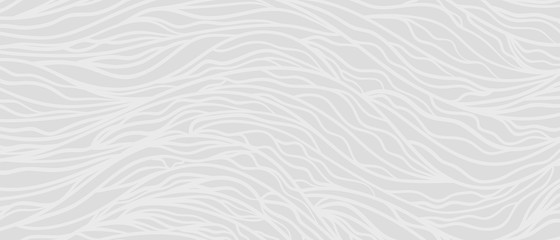 Hand drawn sea pattern with waves. Monochrome universal texture. Abstract nautical background. Doodle for your design. Wallpaper for banners. Black and white illustration