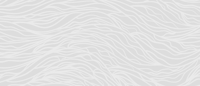 Hand drawn sea pattern with waves. Monochrome universal texture. Abstract nautical background. Doodle for your design. Wallpaper for banners. Black and white illustration