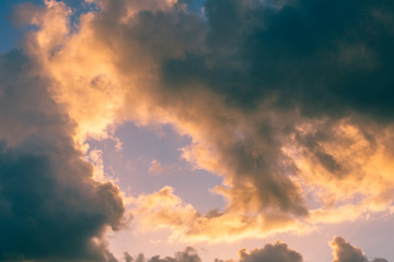 dramatic sky with clouds