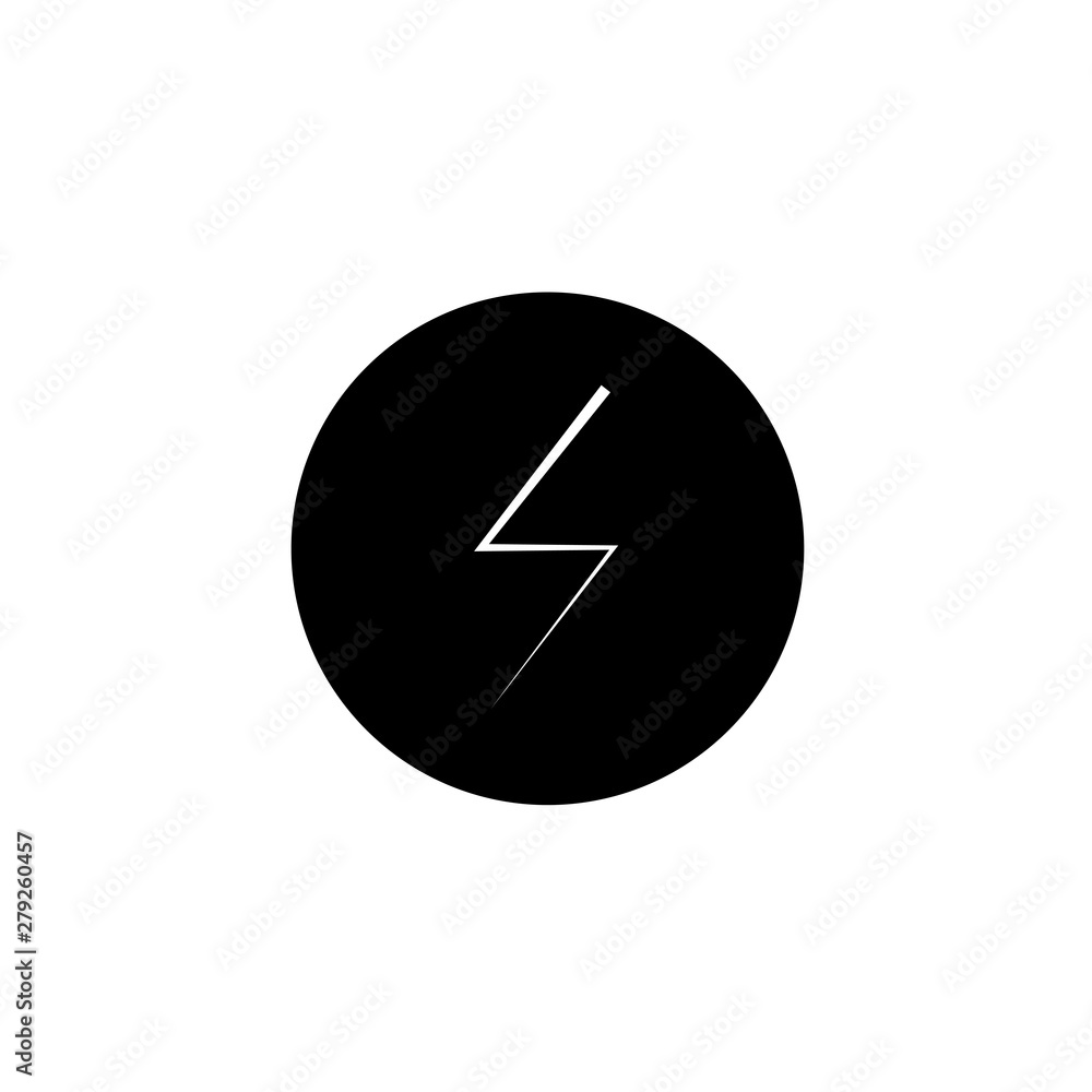Poster lightning, electric power vector logo design element. energy and thunder electricity symbol concept.