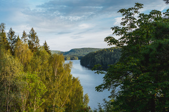 N&oslash;klevann, noklevann, jezioro, oslo, norwegia, norge, norway, drzewo, woda, starorzecze, ostmarka, &Oslash;stmarka, skandynawia, scandinavia	