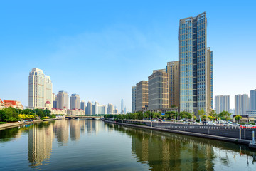 Obraz na płótnie Canvas Tianjin Cityscape, China