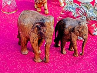 Indian-style figurines at the flea market in Tbilisi