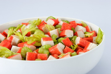crab meat stick with vegetable