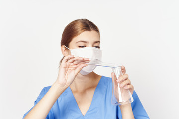 young woman with flu