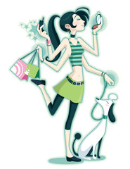 woman goddess fashion multitask