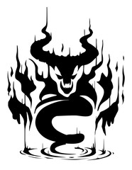 demon black isolated shadow smoke