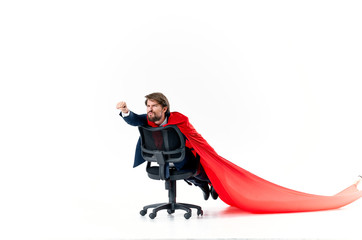 businessman running on success