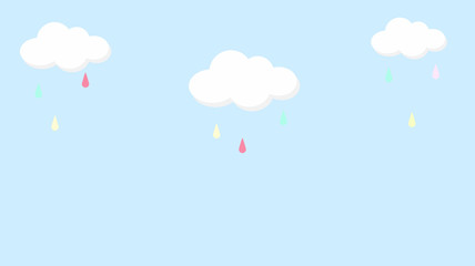 Abstract kawaii Colorful Sky rainbow background. Soft gradient pastel Comic graphic. Concept for wedding card design or presentation