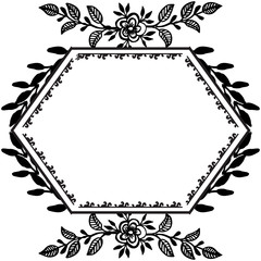 Elegant wallpaper with cute flower frame, for design greeting card. Vector