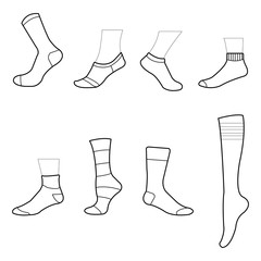 sock clipart sock drawing isolated on white background vector illustration - 279275002