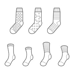 sock clipart sock drawing isolated on white background vector illustration