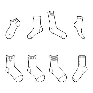 sock clipart sock drawing isolated on white background vector illustration