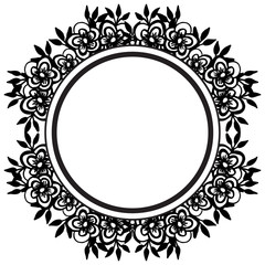 Beautiful wedding frame, various flowers and leaf, for wallpaper card. Vector