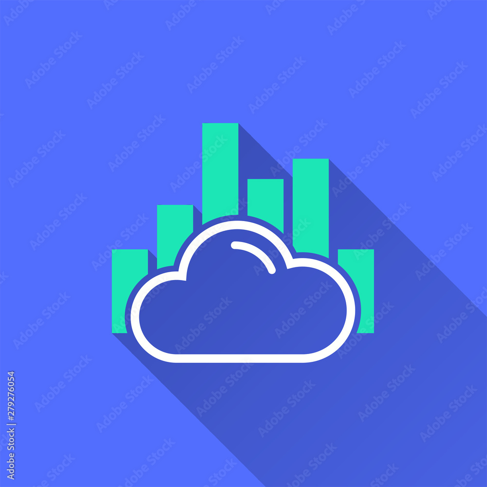 Poster data analysis - vector icon for graphic and web design.