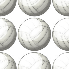 Seamless pattern tile cartoon with volleyball
