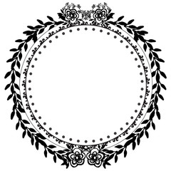 Ornate wallpaper flowers, for decorative greeting card. Vector