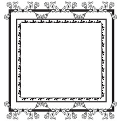 Floral design, with ornate beauty of frame, wallpaper greeting card. Vector