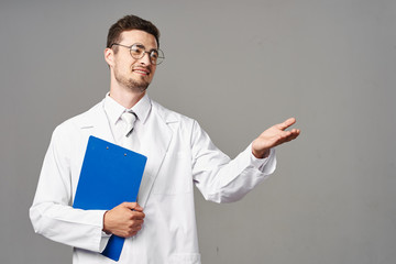 young doctor with clipboard