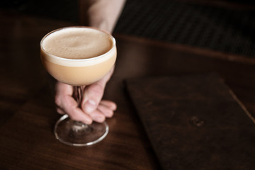 coffee cocktail being served