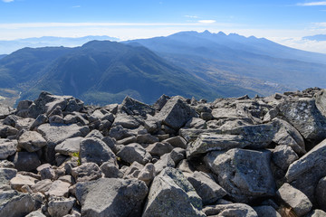 Fototapeta na wymiar 蓼科山から見た八ヶ岳連峰