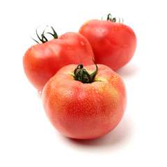 fresh tomato isolated on white background