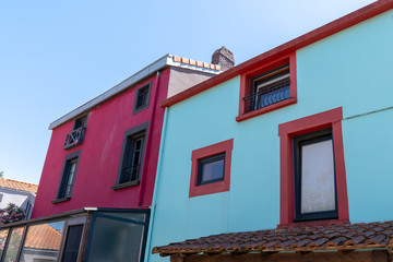colorful houses in Trentemoult village in France