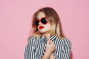 portrait of young woman in sunglasses