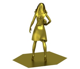 woman character, 3D rendering, illustration