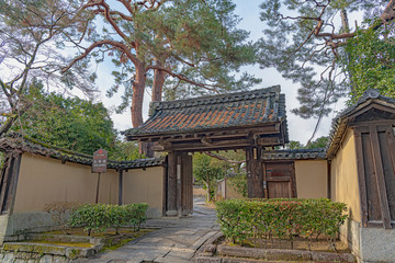 大徳寺 玉林院の門前風景