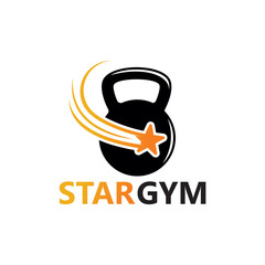 Star Gym Logo Template Design Vector, Emblem, Design Concept, Creative Symbol, Icon
