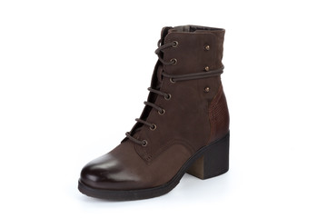 Woman ankle boots isolated on white background