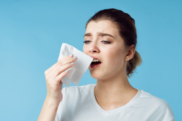 young woman sick