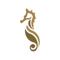 Luxury Sea Horse logo design © Lutfian