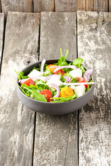 Overhead shot of vegetarian salad