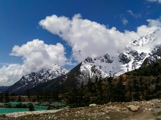 The Beauty of  Snow Covered Mountains during Winter