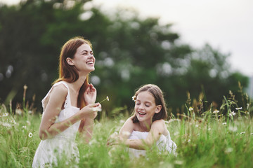 mother and daughter in the park