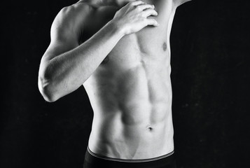Obraz na płótnie Canvas muscular man with naked torso