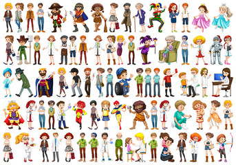 Large set of different people