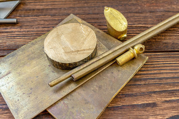 brass bronze copper alloys plates bars pins stock hole tubing thong sheet for knife handle knife...