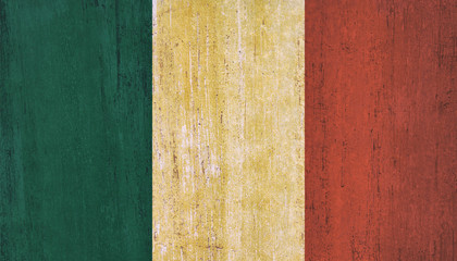 Mexico flag background in vintage style